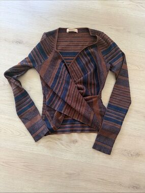 Bailey 44 Brown and Navy Striped top